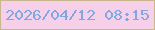 文字の大きさ：3、枠の色：c9b68c、背景の色：f6cfe9、文字の色：7fa7e1 無料ブログパーツのブログ時計