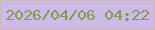 文字の大きさ：2、枠の色：c9b9b7、背景の色：cfbae7、文字の色：7c9b4c 無料ブログパーツのブログ時計