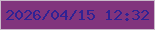 文字の大きさ：2、枠の色：c9bac9、背景の色：81347d、文字の色：302294 無料ブログパーツのブログ時計