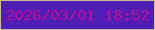 文字の大きさ：5、枠の色：c9bc9d、背景の色：511eb5、文字の色：b80a96 無料ブログパーツのブログ時計