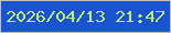 文字の大きさ：5、枠の色：c9bcbe、背景の色：1754cd、文字の色：bfef75 無料ブログパーツのブログ時計