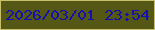 文字の大きさ：3、枠の色：c9c06e、背景の色：555714、文字の色：130fb0 無料ブログパーツのブログ時計