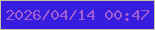 文字の大きさ：4、枠の色：c9c1a4、背景の色：371dde、文字の色：a25cd1 無料ブログパーツのブログ時計