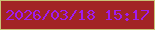 文字の大きさ：1、枠の色：c9c376、背景の色：a22425、文字の色：a11bee 無料ブログパーツのブログ時計