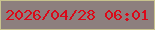 文字の大きさ：3、枠の色：c9c38e、背景の色：8d7f7e、文字の色：db0919 無料ブログパーツのブログ時計