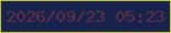 文字の大きさ：2、枠の色：c9c431、背景の色：17234e、文字の色：622f3f 無料ブログパーツのブログ時計