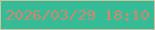 文字の大きさ：3、枠の色：c9c5a0、背景の色：36bb97、文字の色：d28870 無料ブログパーツのブログ時計