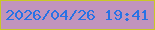文字の大きさ：4、枠の色：c9c826、背景の色：c194bc、文字の色：2772e4 無料ブログパーツのブログ時計