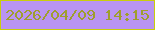 文字の大きさ：1、枠の色：c9ce0b、背景の色：b994f2、文字の色：9f9e2d 無料ブログパーツのブログ時計