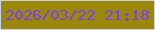 文字の大きさ：1、枠の色：c9d4e9、背景の色：9b8809、文字の色：7941ed 無料ブログパーツのブログ時計