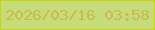 文字の大きさ：5、枠の色：c9d707、背景の色：c6dc7a、文字の色：cdbc4b 無料ブログパーツのブログ時計
