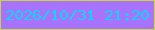 文字の大きさ：3、枠の色：c9d73d、背景の色：a773fc、文字の色：0fd7f3 無料ブログパーツのブログ時計