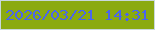 文字の大きさ：3、枠の色：c9d8dd、背景の色：8baa10、文字の色：4a65ed 無料ブログパーツのブログ時計