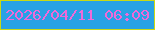 文字の大きさ：2、枠の色：c9d915、背景の色：28a2e5、文字の色：ef6ad8 無料ブログパーツのブログ時計
