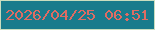 文字の大きさ：5、枠の色：c9ddbf、背景の色：187b8c、文字の色：de6c63 無料ブログパーツのブログ時計