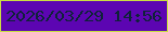 文字の大きさ：2、枠の色：c9de42、背景の色：5c05b2、文字の色：0f2239 無料ブログパーツのブログ時計