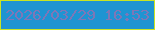 文字の大きさ：5、枠の色：c9e424、背景の色：1f94d2、文字の色：7d77b7 無料ブログパーツのブログ時計