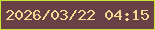 文字の大きさ：5、枠の色：c9e535、背景の色：694046、文字の色：f5da93 無料ブログパーツのブログ時計