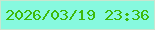文字の大きさ：4、枠の色：c9e5cf、背景の色：87f9df、文字の色：3dba0a 無料ブログパーツのブログ時計
