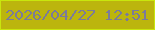 文字の大きさ：1、枠の色：c9e60d、背景の色：bcb50d、文字の色：7b7b9a 無料ブログパーツのブログ時計