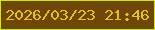 文字の大きさ：3、枠の色：c9e912、背景の色：6f4709、文字の色：e6be2f 無料ブログパーツのブログ時計