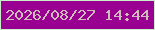 文字の大きさ：5、枠の色：c9efc9、背景の色：990092、文字の色：cfbbba 無料ブログパーツのブログ時計