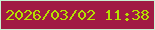 文字の大きさ：3、枠の色：c9f0d2、背景の色：a11a43、文字の色：b5e001 無料ブログパーツのブログ時計