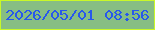 文字の大きさ：4、枠の色：c9f828、背景の色：87be83、文字の色：2758ec 無料ブログパーツのブログ時計