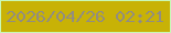 文字の大きさ：5、枠の色：c9f8b6、背景の色：c8b206、文字の色：928d80 無料ブログパーツのブログ時計