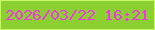 文字の大きさ：3、枠の色：c9f966、背景の色：8ccf30、文字の色：f635e8 無料ブログパーツのブログ時計