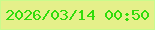 文字の大きさ：3、枠の色：c9fb8c、背景の色：e5f08a、文字の色：31dc0b 無料ブログパーツのブログ時計