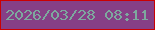 文字の大きさ：2、枠の色：ca0002、背景の色：863f86、文字の色：7da89e 無料ブログパーツのブログ時計