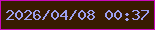 文字の大きさ：3、枠の色：ca09bb、背景の色：381b01、文字の色：9ca0f1 無料ブログパーツのブログ時計