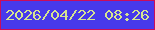 文字の大きさ：5、枠の色：ca0c5b、背景の色：4739eb、文字の色：d5e491 無料ブログパーツのブログ時計