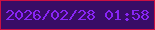 文字の大きさ：1、枠の色：ca1042、背景の色：390c66、文字の色：8925f5 無料ブログパーツのブログ時計