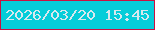 文字の大きさ：5、枠の色：ca1141、背景の色：05cdd9、文字の色：d8e8ee 無料ブログパーツのブログ時計