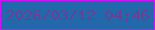 文字の大きさ：4、枠の色：ca14f6、背景の色：2268aa、文字の色：684096 無料ブログパーツのブログ時計