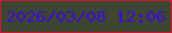 文字の大きさ：5、枠の色：ca1937、背景の色：3c4630、文字の色：3d0ed1 無料ブログパーツのブログ時計