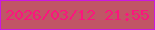 文字の大きさ：5、枠の色：ca19e1、背景の色：c15566、文字の色：fb157e 無料ブログパーツのブログ時計