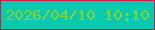 文字の大きさ：2、枠の色：ca1c47、背景の色：09c9af、文字の色：83d535 無料ブログパーツのブログ時計