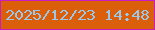 文字の大きさ：5、枠の色：ca1cbf、背景の色：db5f0a、文字の色：9bc8ea 無料ブログパーツのブログ時計