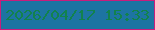 文字の大きさ：5、枠の色：ca1d7c、背景の色：1d74a2、文字の色：12824d 無料ブログパーツのブログ時計