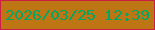 文字の大きさ：5、枠の色：ca1f44、背景の色：be7614、文字の色：03a662 無料ブログパーツのブログ時計