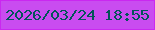 文字の大きさ：4、枠の色：ca28f0、背景の色：c94cf0、文字の色：025459 無料ブログパーツのブログ時計