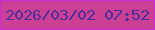 文字の大きさ：2、枠の色：ca2ada、背景の色：cb3f95、文字の色：4a2f9a 無料ブログパーツのブログ時計