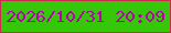 文字の大きさ：3、枠の色：ca2b51、背景の色：35c708、文字の色：b900b3 無料ブログパーツのブログ時計