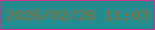 文字の大きさ：3、枠の色：ca308d、背景の色：248b8f、文字の色：8a6e35 無料ブログパーツのブログ時計