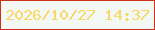 文字の大きさ：2、枠の色：ca3319、背景の色：f4f8f4、文字の色：f8d866 無料ブログパーツのブログ時計