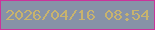 文字の大きさ：4、枠の色：ca339b、背景の色：8792a7、文字の色：c8b36e 無料ブログパーツのブログ時計