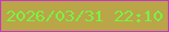 文字の大きさ：3、枠の色：ca34cb、背景の色：baa548、文字の色：7af245 無料ブログパーツのブログ時計